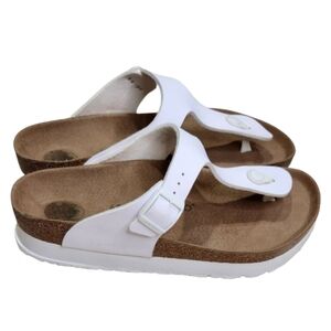 Papillio By BIRKENSTOCK VEGAN Gizeh Flex Platform Birko-Flor White Size 41 (L10)